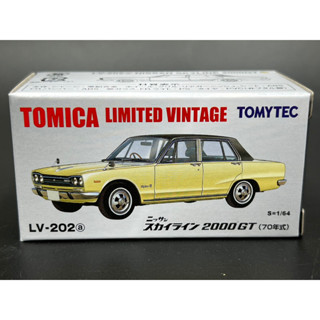 Tomica Limited Vintage NEO LV-202a Nissan Skyline 2000GT (yellow/black) 70 years