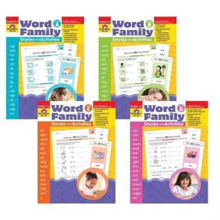 Word Family Stories and Activities 📚 เซต 4 เล่ม ของEvan Moor Phonic โฟนิก ฝึกอ่าน กิจกรรม อ่านสนุก