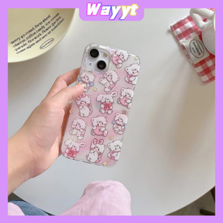 💖New 💖iPhone 14 13 12 11 Pro Max เคส for เคสไอโฟน11 น่ารัก บางเบาพกพาง่าย การ์ตูน แมว กระต่าย เรียบง่าย Case