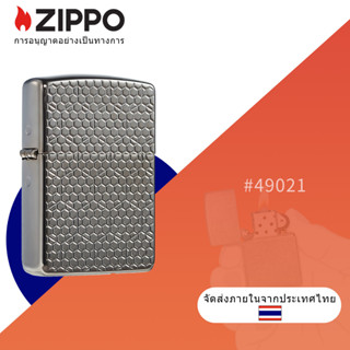 Zippo Hexagon Design Black Ice® Windproof Pocket Lighter , Zippo 49021