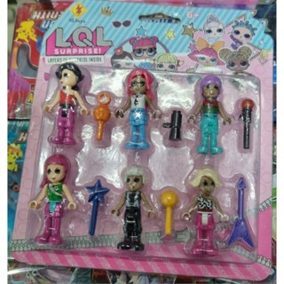 ของเล่นเด็กโมเดลเจ้าหญิง-โมเดลLOLแบบแผง6คน
