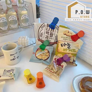 POW Store คลิปหนีบแม่เหล็กติดตู้เย็น คลิปหนีบซองขนม คลิปหนีบถุง คลิปหนีบเอกสารติดตู้เย็น