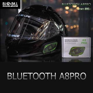 BLUETOOTH A8PRO บลูทูธติดหมวกกันน็อค