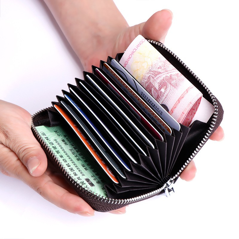 กระเป๋าใส่บัตร หนังแท้ กระเป๋านามบัตร เก็บบัตร ธนบัตร cardholder