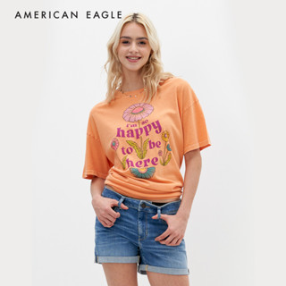 American Eagle Oversized Graphic Tee เสื้อยืด ผู้หญิง กราฟฟิค โอเวอร์ไซส์ (NWTS 037-8960-817)