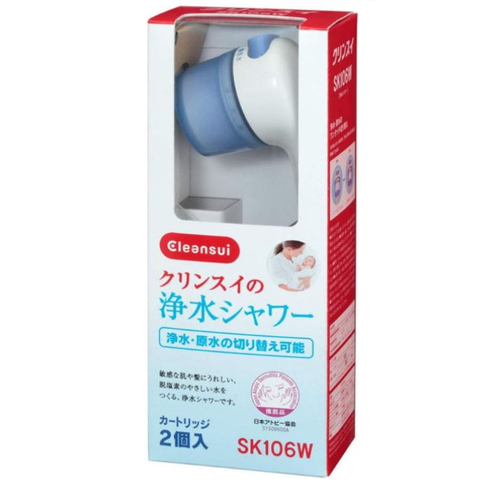 【ส่งตรงจากญี่ปุ่น】Cleansui  พร้อมตลับ 2 ชิ้นฝักบัวอาบน้ํา กรองน้ํา [แนะนําจากญี่ปุ่น] Sk106W-Gr