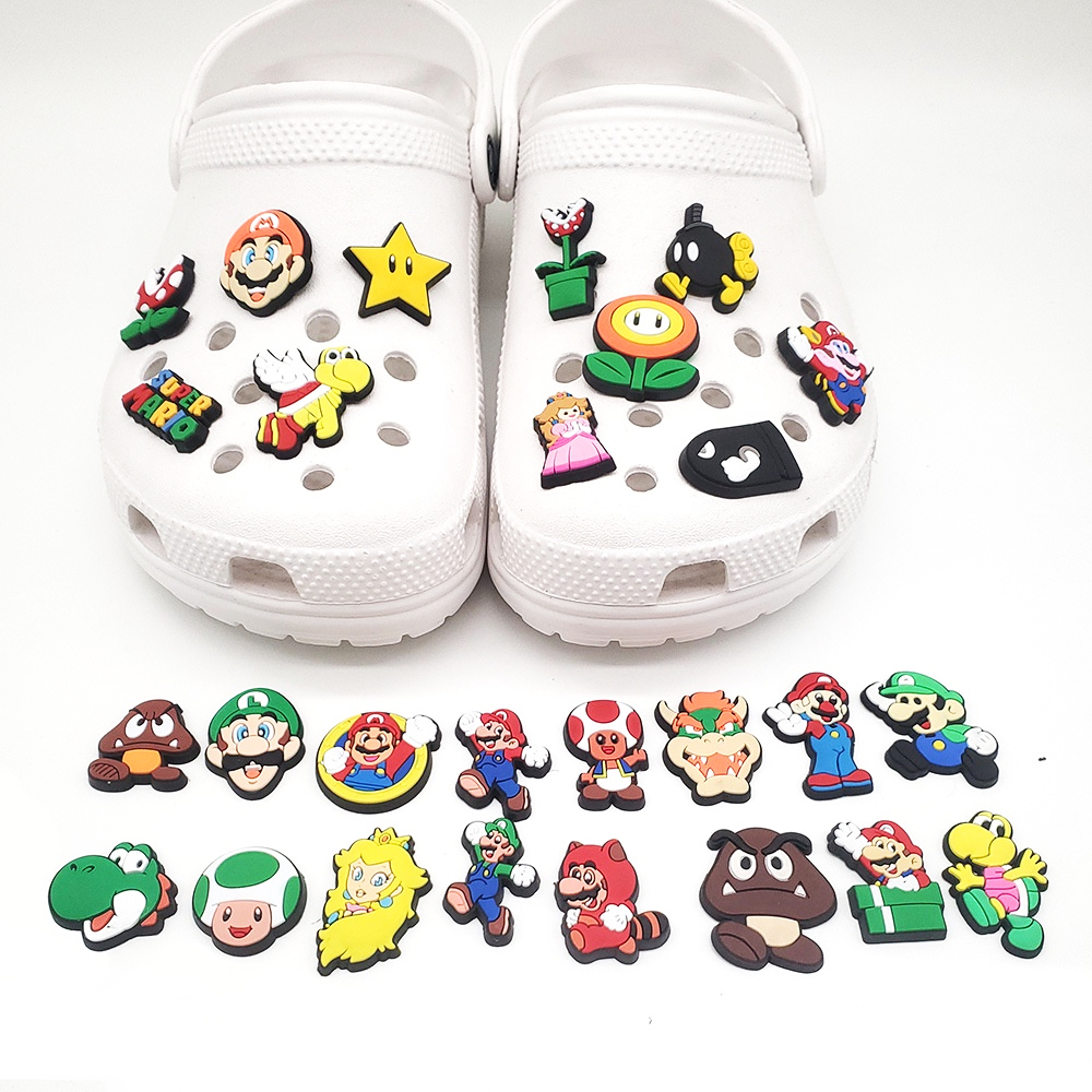 ตัวติดรองเท้า Pvc ตัวการ์ตูน มาริโอ้ Mario สำหรับตกแต่ง Diy รองเท้าหัวโต CROCS JIBBITZ ติดง่ายน่ารัก
