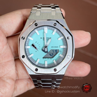 G-SHOCK AP Blue &amp; Grey Dial Silver Strap best quality