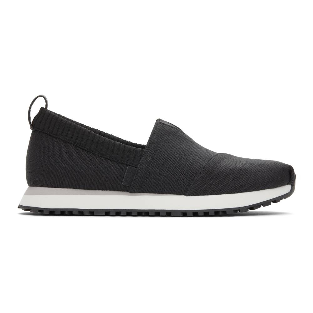 TOMS รองเท้าลำลองผู้ชาย สลิปออน รุ่น Alpargata Resident 2.0 Black Heritage Canvas (CD) รองเท้าลิขสิทธิ์แท้