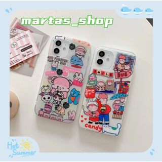 ❤️ส่งของขวัญ❤️ เคสไอโฟน 11 12 13 14 Pro Max กราฟฟิตี การ์ตูน ความคิดสร้างสรรค์ สไตล์คู่รัก Case for iPhone สาวน่ารักหัวใ