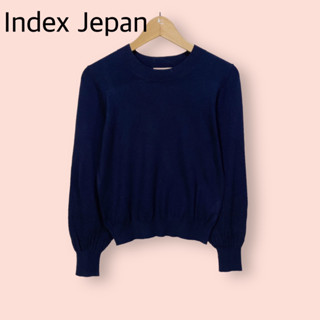 เสื้อ Index ผ้านิตเรย่อนอย่างดี ไซด์ -  M   อก 36-40 ยาว 21.5 นิ้ว เสื้อทรงสวยน่ารักมาก ผ้านุ่ม แขนถักสวยมาก