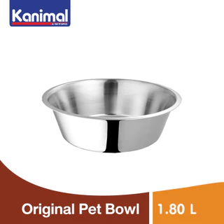 Kanimal Original Pet Bowl ชามอาหาร ชามน้ำ ชามสแตนเลส สำหรับสุนัขและแมว Size S / M / L/ XL (เลือกขนาด)