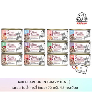 [DFK]  Felina Canino For Cat เฟลิน่า อาหารแมว ชนิดเปียก คละรส 70g.*12กระป๋อง