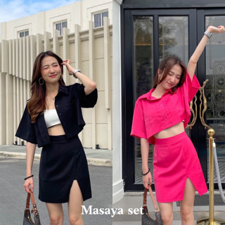 Masaya set - เซตเสื้อกระโปรงแหวกข้าง