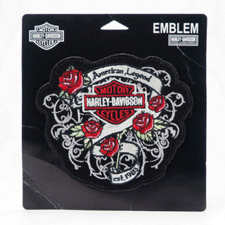 อาร์มติดเสื้อแบบเย็บติด EMBLEM HARLEY DAVIDSON AMERICAN LEGEND ROSES PATCH ของแท้ HARLEY DAVIDSON Global Products