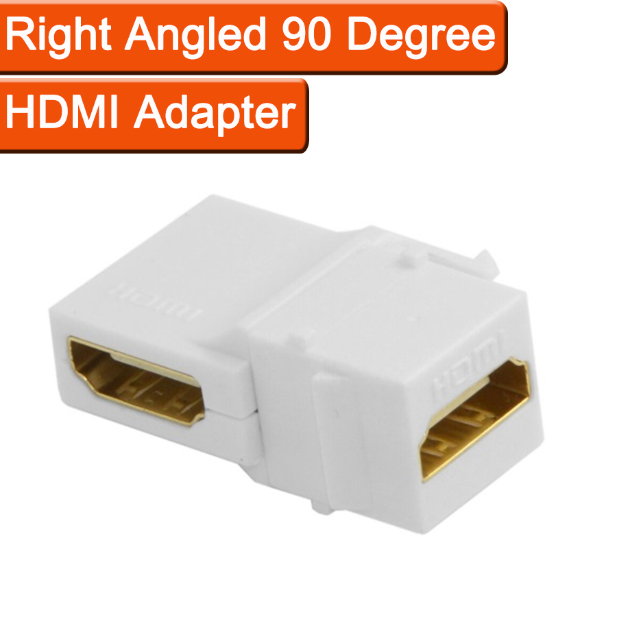 อะแดปเตอร์ HDMI เอียง 90 องศา HDMI Keystone Jack Inserts 90 Degree Right Angled HDMI Female To Femal