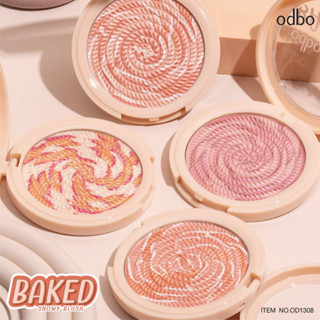 ⚡FLASH SALE⚡♡พร้อมส่ง์ ODBO OD1308 BAKED SNOWY BLUSH