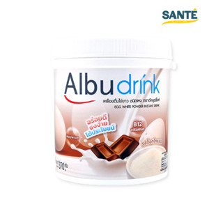 Albudrink อัลบูดริ้งค์ เครื่องดื่มไข่ขาว ชนิดผง รสช็อคโกแล็ต มีแมกนีเซียม วิตามินบี12 บรรจุ 370 กรัม