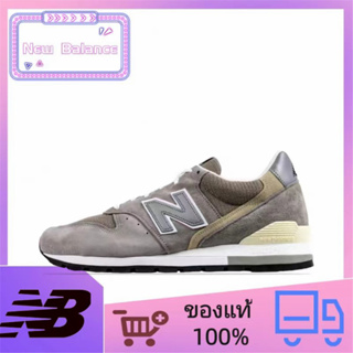 ของแท้ 100% New Balance NB 996 รองเท้าวิ่งที่ดูดซับแรงกระแทกต่ำด้านบน unisex สีเทา