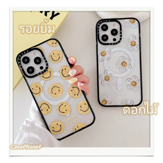 ✨ส่งของขวัญ✨เคส for iPhone 11 14 Pro Max Case for iPhone 12 13 ป้องกันการตก การป้องกัน รอยยิ้ม ดอกไม้ เรียบง่าย