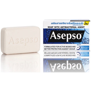 (1 ก้อน) สบุ่ Asepso สีฟ้า 80 กรัม