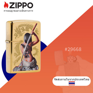 Zippo Mazzi High Polish Brass Windproof Pocket Lighter , Zippo 29668