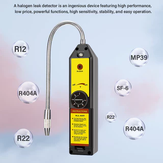 RCYAGO เครื่องตรวจจับการรั่วไหลของก๊าซสารทำความเย็น ะสำหรับการทดสอบตู้เย็น ซ่อมรถยนต์ และเครื่องปรั