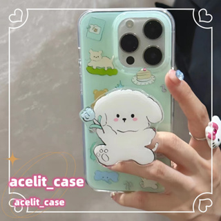 ❤️ส่งของขวัญ❤️ เคสไอโฟน 11 12 13 14 Pro Max ลูกสุนัข การ์ตูน กราฟฟิตี ฤดูร้อน หวานสวย Case for iPhone สไตล์วรรณศิลป์