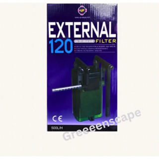 UP Aqua External Filter 120 กรองแขวน กรองนอกตู้ แบบแขวนข้างตู้ เหมาะสำหรับตู้ปลา 20-24นิ้ว