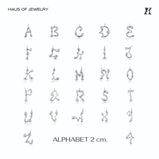 Haus of Jewelry - EVER Whitegold Alphabet 2 cm. ชาร์มตัวอักษร 2 ซม. ชุบทองคำขาว