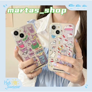 ❤️ส่งของขวัญ❤️ เคสไอโฟน 11 12 13 14 Pro Max HelloKitty กราฟฟิตี การ์ตูน ความนิยม kuromi Case for iPhone สาวน่ารักหัวใจ