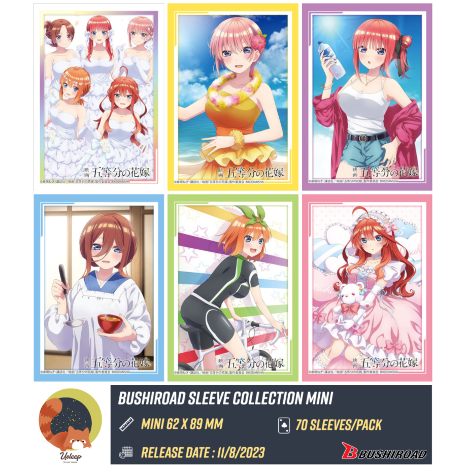 Bushiroad Sleeve Mini & Deck Holder V3 & Storage V2 Gotoubun no Hanayome : Nakano Ichika, Nino, Miku, Yotsuba, Itsuki