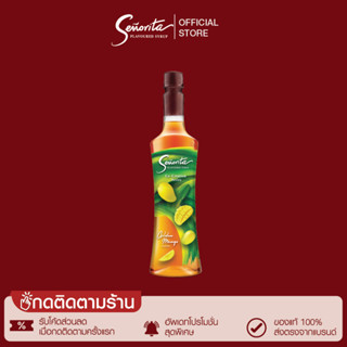 Senorita - Golden Mango Syrup เซนญอริตา น้ำเชื่อมแต่งกลิ่นมะม่วงอกร่องทอง 750ml. (1 ขวด)