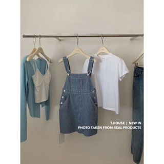 STRIPE DUNGAREEเอี๊ยมผ้ายีนส์ลายริ้ว ทรงน่ารักมากก งานดี สายปรับได้
**งานป้ายWG.WE🇰🇷**