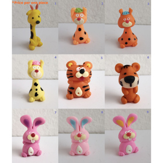 ตุ๊กตาสัตว์น่ารักปั้นจากดินสำหรับทุกวัย Delightful Animal Dolls Crafted from Clay for All Ages #4 - Giraffe,Tiger,Rabbit