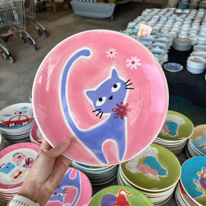 จานเซรามิกลายการ์ตูน จานลายแมว เซรามิกสามารถเข้าไมโครเวฟและเครื่องล้างจานได้ - รูปที่ 2