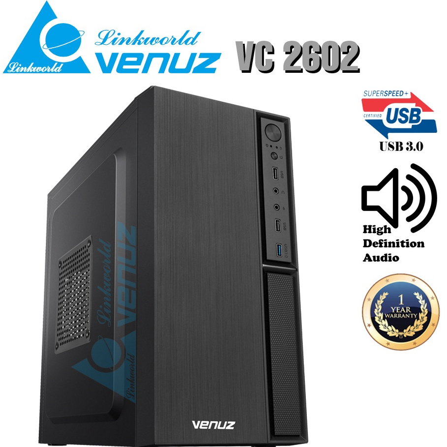 CASE (เคสเกมมิ่ง) VENUZ รุ่น VC2602 Micro-ATX Computer Case