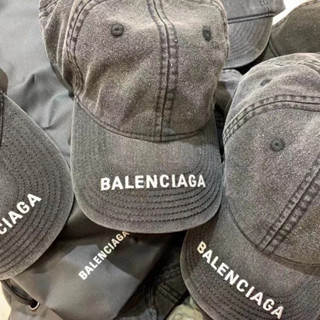 BALENCIAGA CAP หมวก ทรงปีกกว้าง ใส่สวยมาก สีดำฟอก สวย เท่ห์ หมวกสวยๆ บาลอง