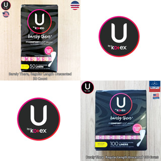 U by Kotex® Barely There, Regular Length Unscented แผ่นอนามัย