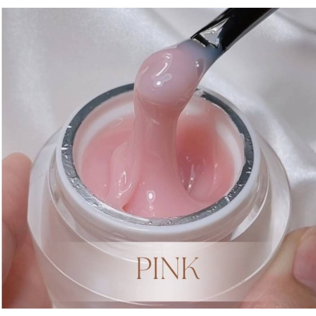 บิวเดอร์เจลต่อเล็บชมพู Pitcha Nails Pink Builder gel แบบกระปุก 10ml. ใช้เคลือบเล็บหรือต่อเล็บ สินค้านำเข้าพร้อมส่ง