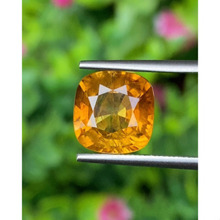 พลอย บุษราคัม Yellow Sapphire 5.02 กะรัต (Cts.) พลอยแท้ อัญมณีมงคลประจําวันเกิด เครื่องประดับพลอย