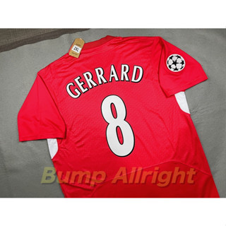 Retro : เสื้อฟุตบอลย้อนยุค Vintage ลิเวอร์พูล Home 2005 Final Istanbul + 8 GERRARD และอาร์ม UCL, เสื้อเปล่า !!