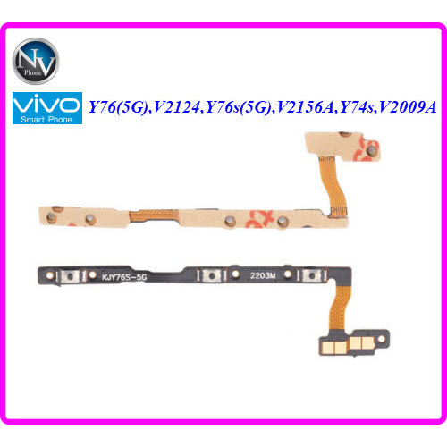 สายแพรชุด ปิด-เปิดเครื่อง Pwr.On-Off+Vol. Vivo Y76(5G),V2124,Y76s(5G),V2156A,Y74s,V2009A