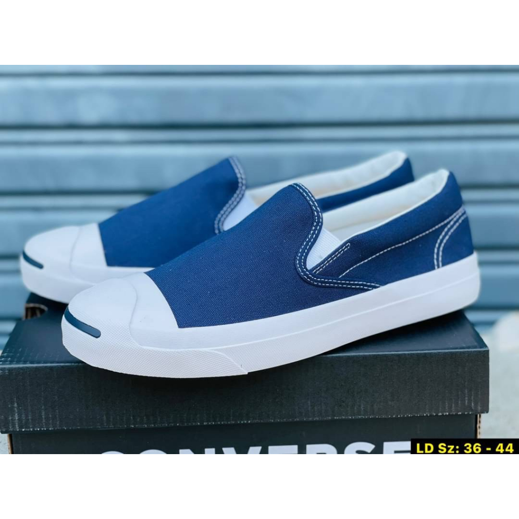 คอนเวิส Jack Slip on มี 6 สี ไซส์ 36-44 พร้อมกล่องครบเซท รองเท้าแบบผ้าใบสวม G25A012