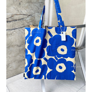 ✅พร้อมส่ง Marimekko Totebag ดอกน้ำเงิน New 2023  (ของแท้ 100% พร้อมส่ง)