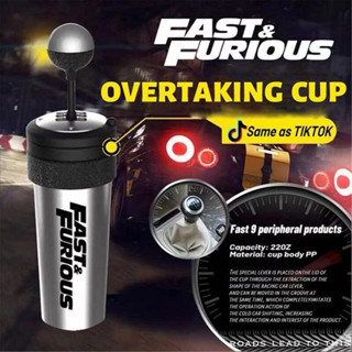 Fast &amp; Furious Fast And Furious 9ภาพยนตร์น้ำแก้วพร้อมหลอดสนุก Shift ถ้วย Turbine รูปร่าง Waterbottle Dominic Toretto Mul