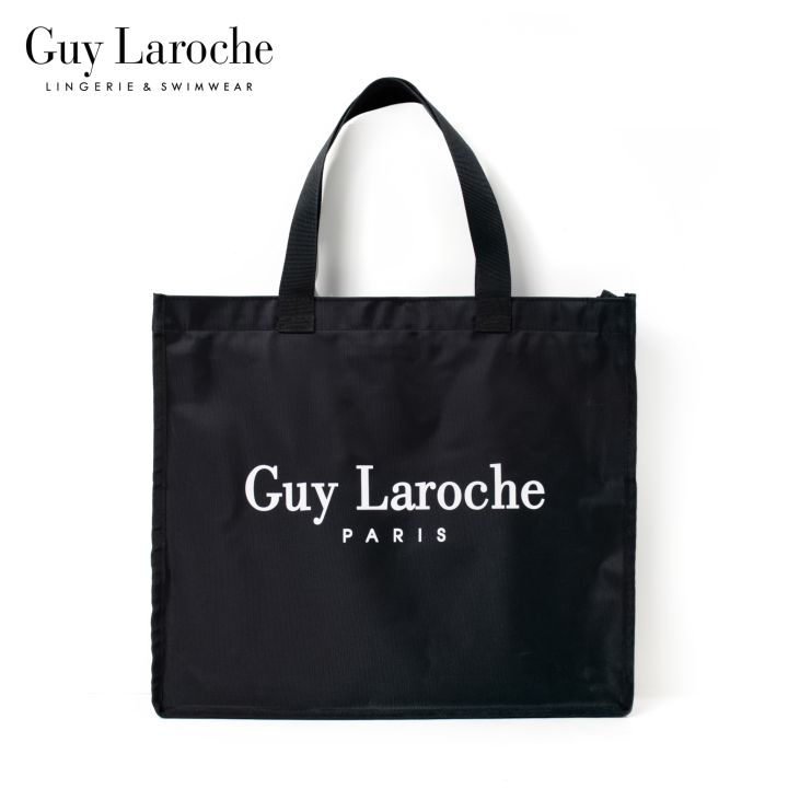 Guy Laroche Tote Bag กระเป๋าผ้า กีลาโรช ผ้าไนล่อน มีซิป กันน้ำ GX8Z0100 - รูปที่ 2