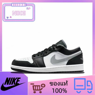 （ยิงจริง）Nike Air Jordan 1 Low"Light Smoke Grey" ของแท้100%💯รองเท้าผ้าใบ รองเท้าวิ่ง รองเท้า nike 553558-040