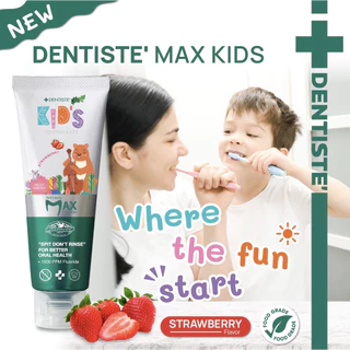 Dentiste' Premium Kids Duo Set เด็ก 2-6 ปี ยาสีฟันแปรงแห้งเด็ก Strawberry 60g. + แปรงสีฟันเด็ก ขนแปรงนุ่ม ป้องกันฟันผุ