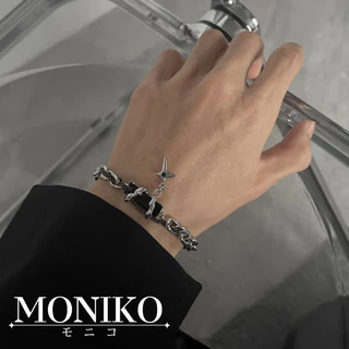MONIKOสร้อยคอทองคำขาว Zircon Star Mans